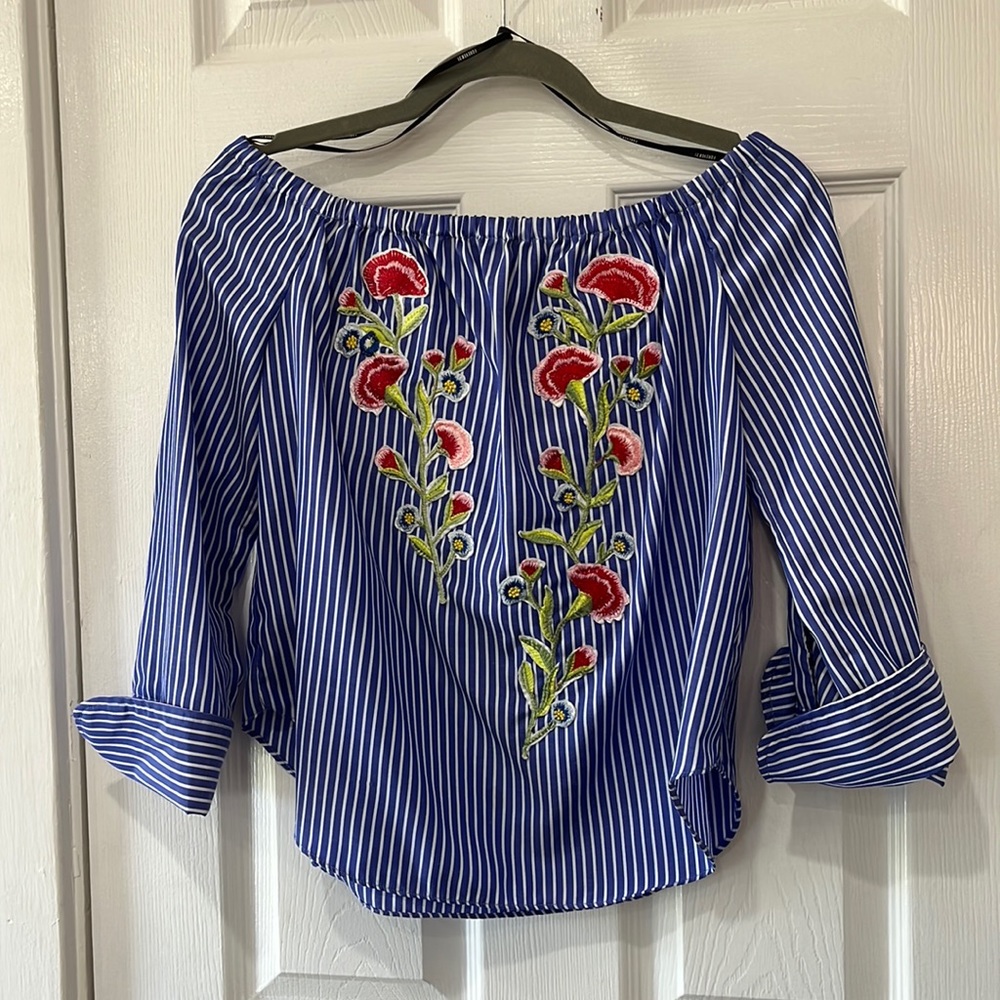 F21 Striped Blouse
